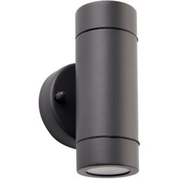 Loops 2 PACK Up & Down Twin Outdoor IP44 Wall Light - 2 x 7W GU10 LED - Anthracite - thumbnail 3