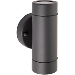 Loops 2 PACK Up & Down Twin Outdoor IP44 Wall Light - 2 x 7W GU10 LED - Anthracite - thumbnail 5