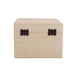 EONLION 14x14x10cm Finish Wooden Storage Box in Natural - Size: 500mm - thumbnail 4