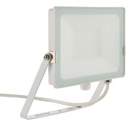 Loops Outdoor IP65 Waterproof Floodlight - 50W Cool White LED - Matt White Aluminium - thumbnail 4