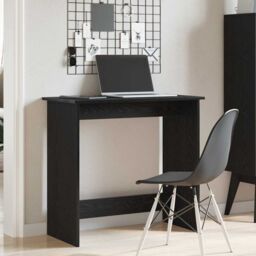 Berkfield Home Desk Black 80x40x75 cm Engineered Wood - Size: 80 x 40 x 75 cm - thumbnail 3