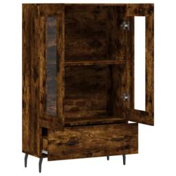 Berkfield Home Highboard Smoked Oak 69.5x31x115 cm Engineered Wood in Brown - thumbnail 5