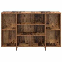 Berkfield Home Sideboard with Shelf Old wood 120 x 30 x 75 cm Engineered wood in Brown - thumbnail 5