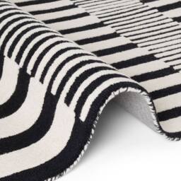THE RUGS Ted Baker Stryve Woollen Pulse Black White Geometric Living Room Rug - Size: 120 cm x 180 cm - thumbnail 5