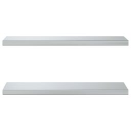 Berkfield Home Wall Shelves 2 pcs 75x23.5x3 cm Silver Stainless Steel - thumbnail 5