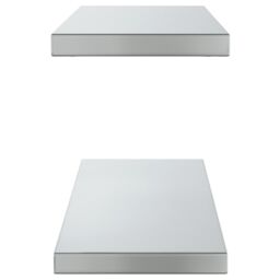 Berkfield Home Wall Shelves 2 pcs 75x23.5x3 cm Silver Stainless Steel - thumbnail 6