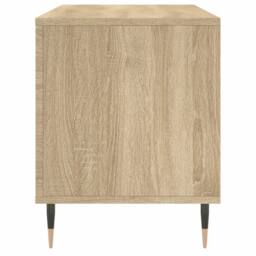 Berkfield Home Record Cabinet Sonoma Oak 100x38x48 cm Engineered Wood in Light Oak - Size: 100 x 38 x 48 cm - thumbnail 5