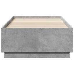 Berkfield Home Modern Bed Frame without Mattress Concrete Grey 75x190 cm Small Single - thumbnail 4
