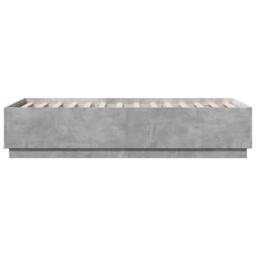 Berkfield Home Modern Bed Frame without Mattress Concrete Grey 75x190 cm Small Single - thumbnail 5