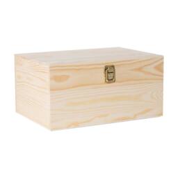 FLAVORA Extra Large-Natural Finish Wooden Storage Box in Natural - Size: 500mm - thumbnail 1