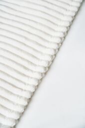BHS Luxury Ribbon Velvet Throw in Cream - Size: 127 cm x 152 cm - thumbnail 3