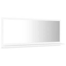Berkfield Home Bathroom Mirror White 90x10.5x37 cm Engineered Wood - thumbnail 4