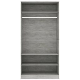 Berkfield Home Wardrobe Concrete Grey 100x50x200 cm Engineered Wood - Size: 100 x 50 x 200 cm - thumbnail 5