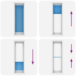 Berkfield Home Pleated Blind Blue 55x200 cm Fabric Width 54.4 cm Polyester - thumbnail 5