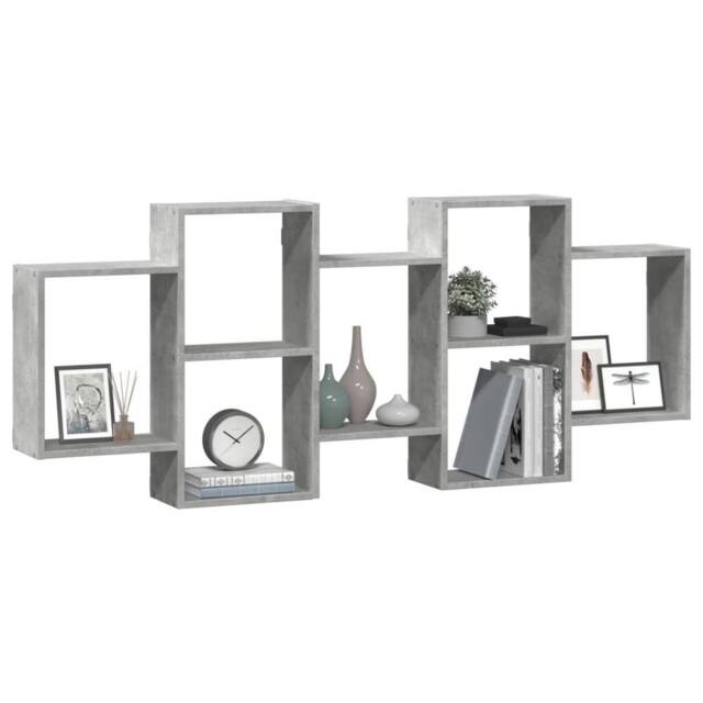 Berkfield Home Wall Shelf Concrete Grey 159x18x65 cm Engineered Wood - Size: 159 x 18 x 65 cm - image 1