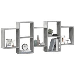 Berkfield Home Wall Shelf Concrete Grey 159x18x65 cm Engineered Wood - Size: 159 x 18 x 65 cm - thumbnail 1