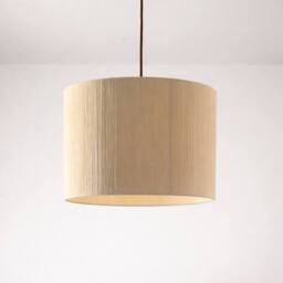 CGC Lighting Kerra Cream Fine Cotton String Large Drum Lampshade - thumbnail 1