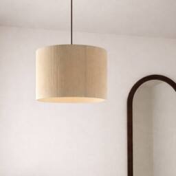 CGC Lighting Kerra Cream Fine Cotton String Large Drum Lampshade - thumbnail 2