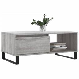 Berkfield Home Modern Coffee Table Grey Sonoma 90x50x36.5 cm Engineered Wood - thumbnail 1