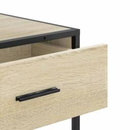 Berkfield Home Console Table Sonoma Oak 90x35x80 cm Engineered Wood in Light Beige - Size: 90 x 35 x 80 cm - thumbnail 8
