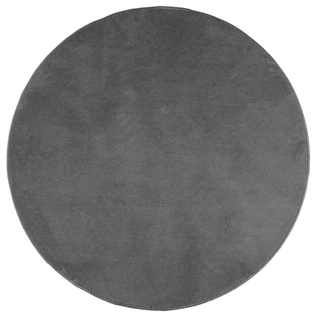 Berkfield Home Rug OVIEDO Short Pile Anthracite √ò 200 cm in Dark Grey - Size: Medium - image 1