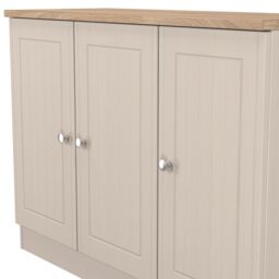 Ready Assembled 2 U Norton 3 Door Sideboard (Ready Assembled) in Taupe - Size: Large - thumbnail 4
