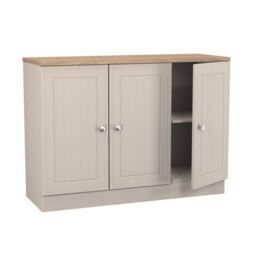 Ready Assembled 2 U Norton 3 Door Sideboard (Ready Assembled) in Taupe - Size: Large - thumbnail 6
