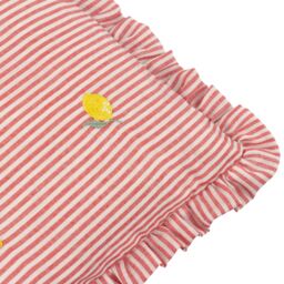 Furn Les Fruites Embroidered Ruffle Cushion in Red - Size: 30 cm x 50 cm - thumbnail 4