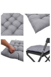 ExtraStar 4Pcs Tatami Seat Cushion for Garden Chairs in Grey - thumbnail 4