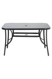 Garden Sanctuary Metallic Outdoor Garden 4-Seater Dining Bistro Set in Black - thumbnail 4