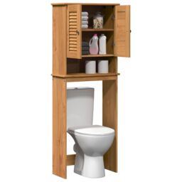 Berkfield Home Toilet Cabinet Honey brown 60 x 27 x 161 cm Solid pine wood - thumbnail 3