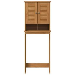 Berkfield Home Toilet Cabinet Honey brown 60 x 27 x 161 cm Solid pine wood - thumbnail 6