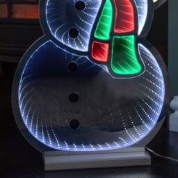 Samuel Alexander 60cm Light up Standing Snowman Infinity Christmas Decoration with Multi-Coloured LEDs - thumbnail 5