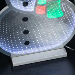 Samuel Alexander 60cm Light up Standing Snowman Infinity Christmas Decoration with Multi-Coloured LEDs - thumbnail 6