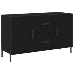 Berkfield Home Sideboard Black Oak 100x36x60 cm Engineered Wood - Size: 100 x 36 x 60 cm - thumbnail 2