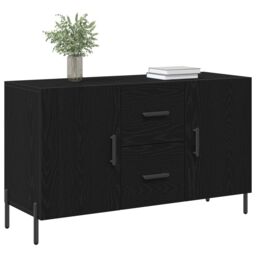 Berkfield Home Sideboard Black Oak 100x36x60 cm Engineered Wood - Size: 100 x 36 x 60 cm - thumbnail 3