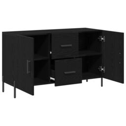 Berkfield Home Sideboard Black Oak 100x36x60 cm Engineered Wood - Size: 100 x 36 x 60 cm - thumbnail 5