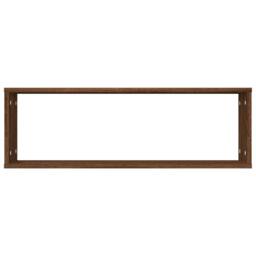 Berkfield Home Wall Cube Shelves 4 pcs Brown Oak 80x15x26.5 cm Engineered Wood - thumbnail 6
