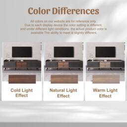 YMYNY 160 cm TV Unit with Sliding Doors & Two Drawers in Black - thumbnail 5