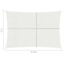Berkfield Home Sunshade Sail 160 g/m ² White 2x4.5 m HDPE - thumbnail 6