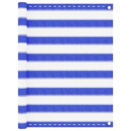 Berkfield Home Balcony Screen Blue & White 90x500 cm HDPE