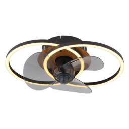 Netlighting Karen Ceiling Fan Black 3 Blade 2x LED Dimmable 2700-6500K Remote - thumbnail 3