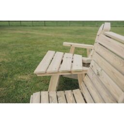 Churnet Valley Garden Furniture Ltd Clover Love Seat w/Tray - Min Assembly Required - Set of Cushions Incl in Brown - thumbnail 9