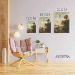 "Artery8 Thomas Moran Fort George Island Florida Canvas Wall Art Print - Size: W18"" x H24""" - thumbnail 4