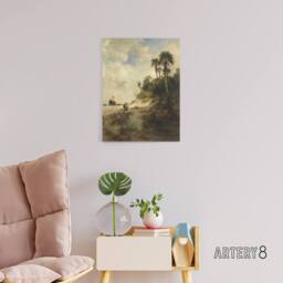 "Artery8 Thomas Moran Fort George Island Florida Canvas Wall Art Print - Size: W18"" x H24""" - thumbnail 3