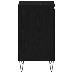 Berkfield Home Bathroom Sink Cabinet Black Oak 58x33x60 cm Engineered Wood - Size: 58 x 33 x 60 cm - thumbnail 7