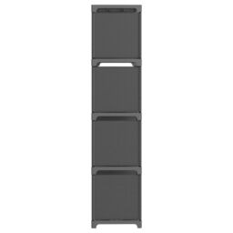 Berkfield Home 12-Cube Display Shelf Grey 103x30x141 cm Fabric - Size: 103 x 30 x 141 cm - thumbnail 3