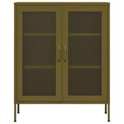Berkfield Home Storage Cabinet Olive Green 80x35x101.5 cm Steel