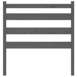 Berkfield Home Beautiful Bed Headboard Grey 96x4x100 cm Solid Wood Pine - Size: 96 x 4 x 100 cm - thumbnail 4
