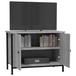 Berkfield Home TV Cabinet with Doors Grey Sonoma 60x35x45 cm Engineered Wood - Size: 60 x 35 x 45 cm - thumbnail 4